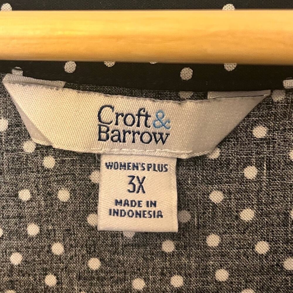 Croft & Barrow Polka Dot Blouse - Picture 2 of 3